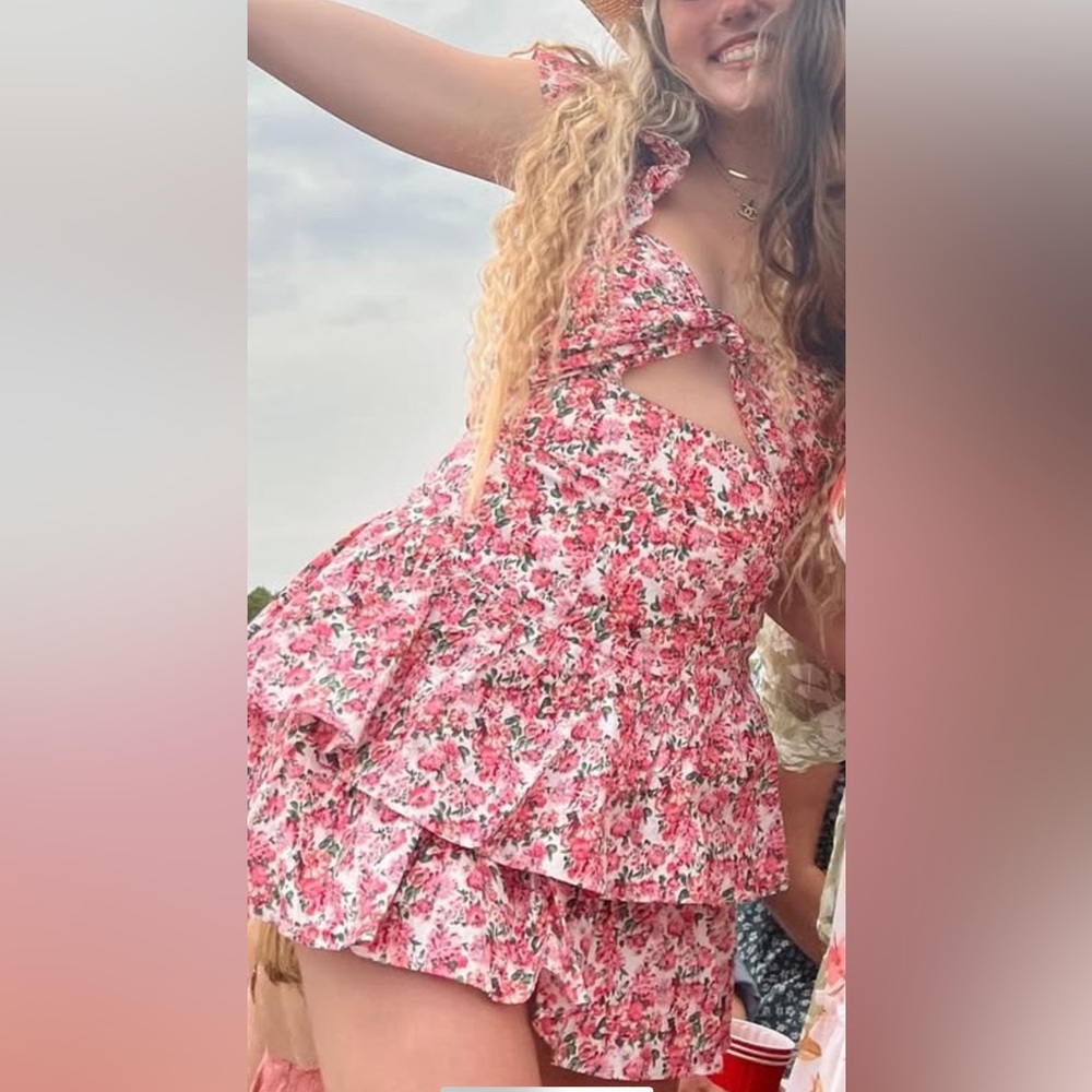 Hello Molly Pink Floral Dress